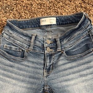 BKE Stella Low Rise slim fit straight stretchy Light Blue Jeans